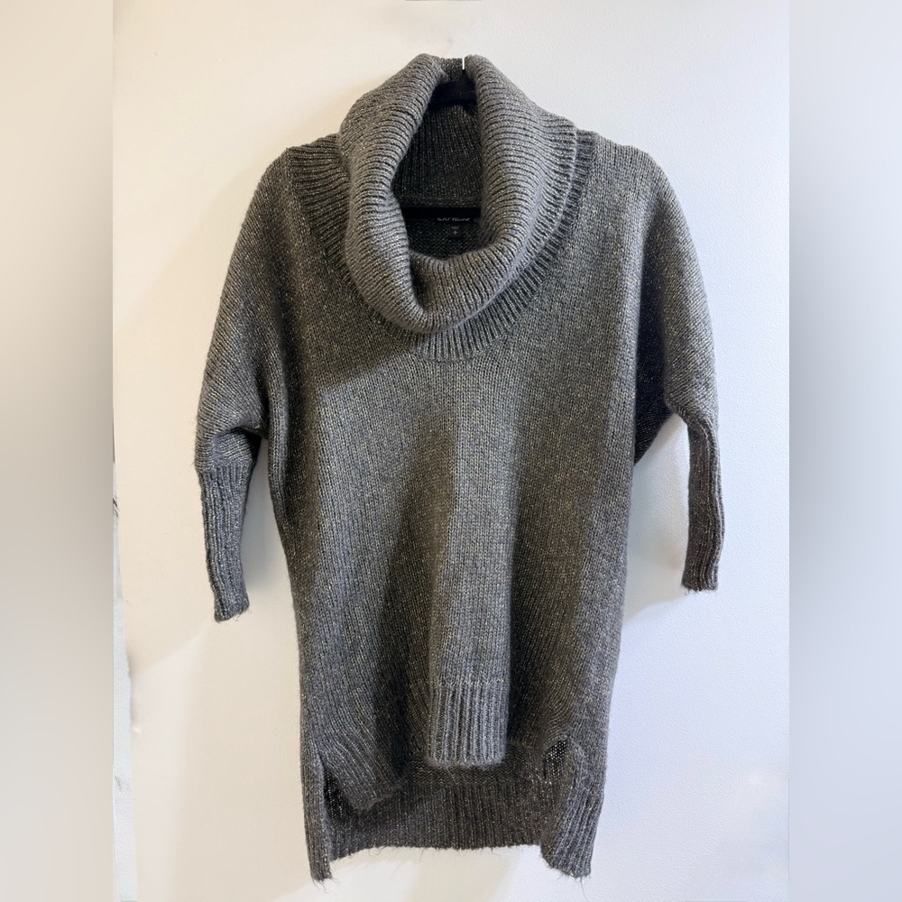 Express charcoal gray cowl neck dolman sleeve tunic sweater Size S NWT - Picture 2 of 7